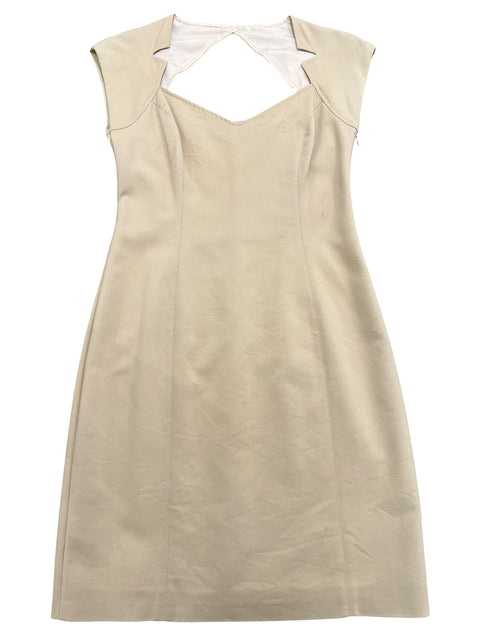 Max&Co Beige Back Detail Dress