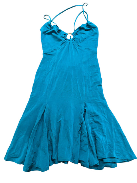 Roberto Cavalli Duck Blue Mid Dress