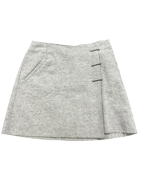 Vintage Light Grey Wool Mini Skirt