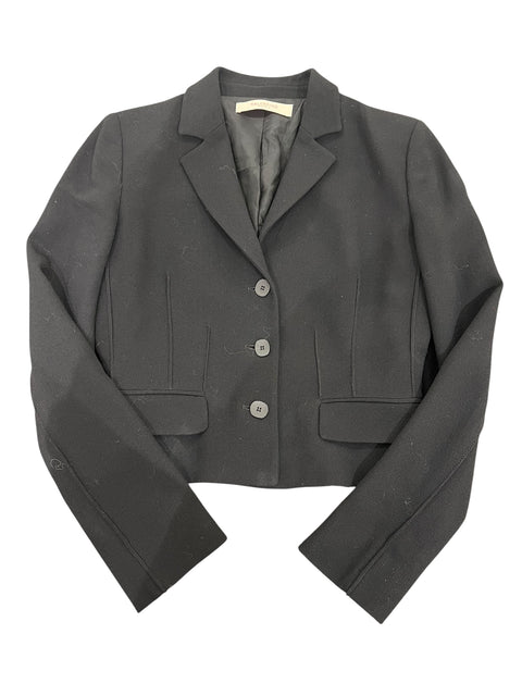 Valentino Black Crop Blazer Jacket