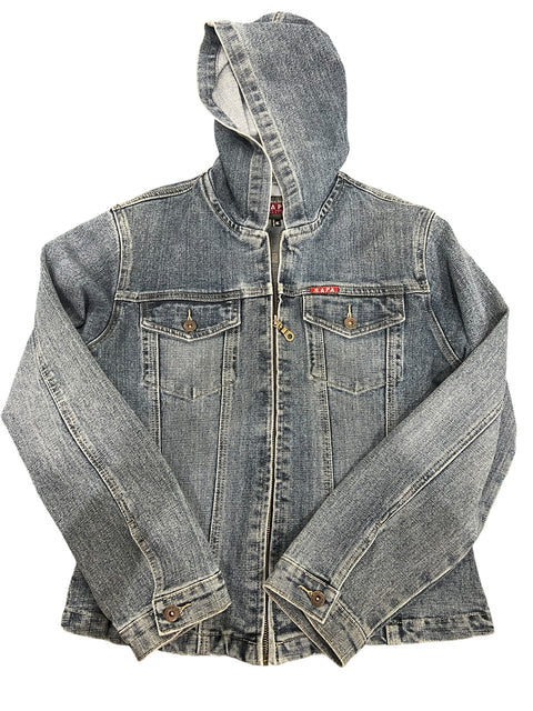 Sapa Dark Blue Denim Hood Jacket