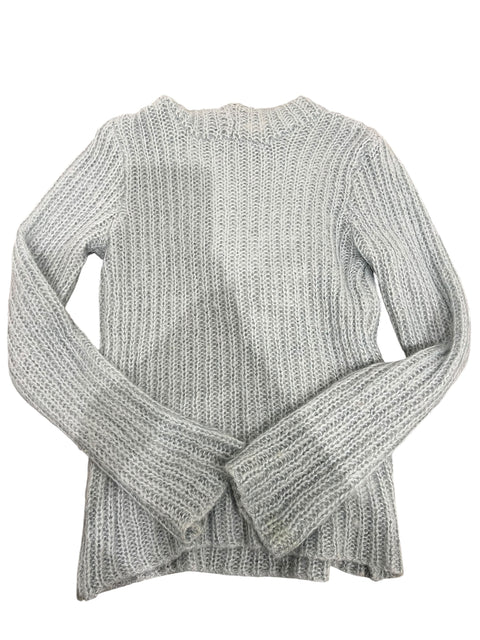 Caractère Blue Knit Mohair Hood Pullover