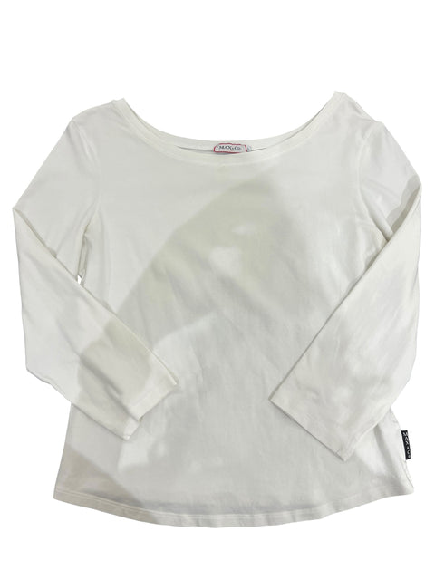 Max&Co White Simple Long Sleeve