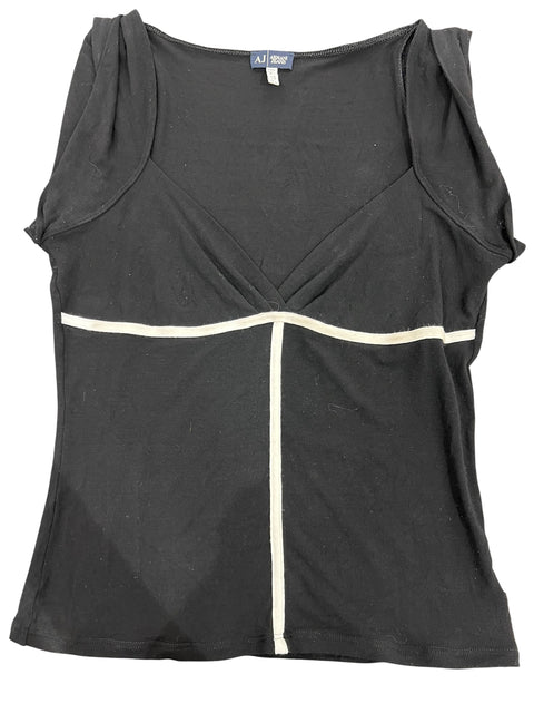 Armani Jeans Black White Detail Top