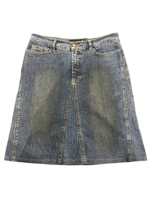 Just Cavalli Dark Blue Denim Mid Skirt