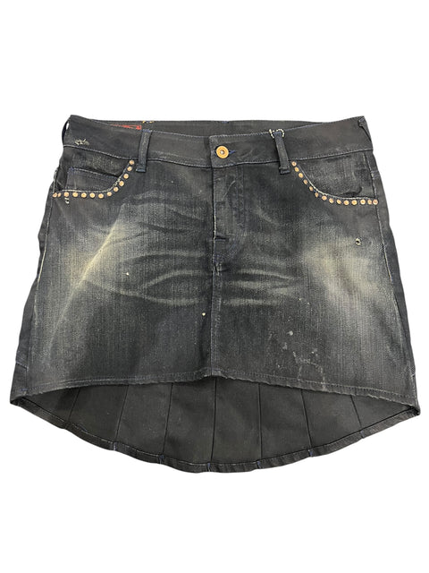 Evisu Dark Blue Denim Mid Skirt