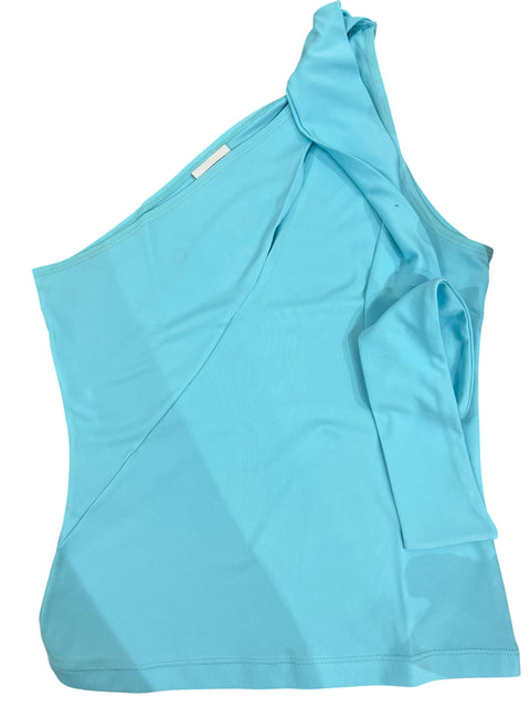 Stefanel Turquoise One-Shoulder Top