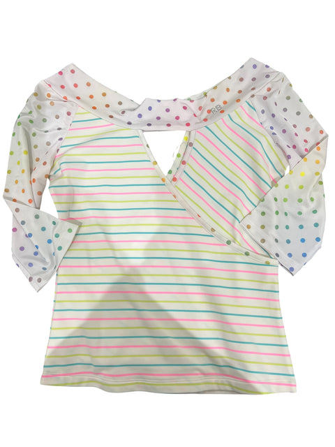 Roccobarocco White Colors Stripes Top