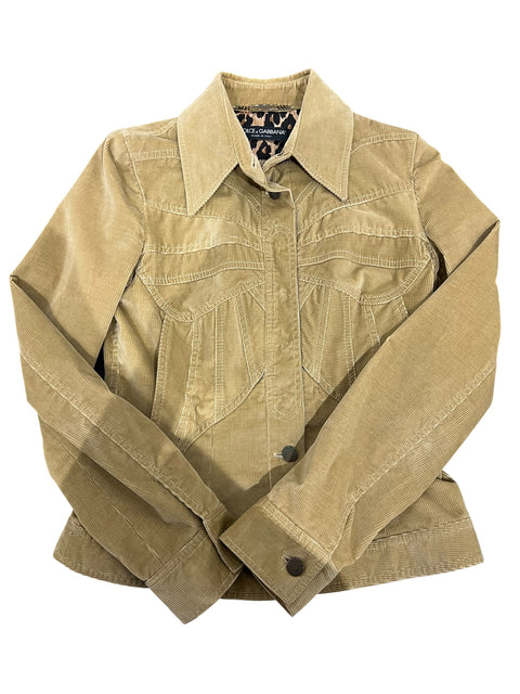Dolce & Gabbana Beige Velvet Jacket