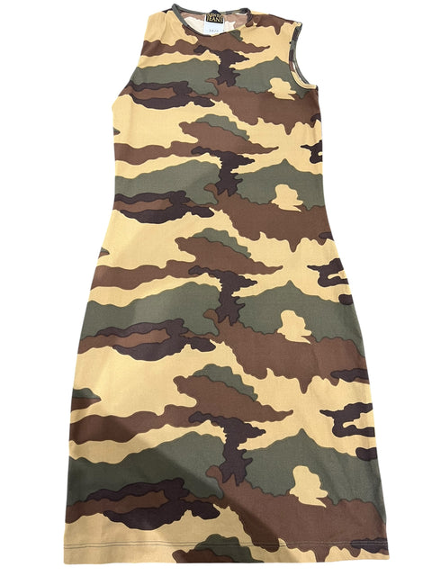 Plein Sud Beige Camo Dress