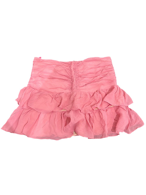 Pinko Pink Ruffles Mini Skirt
