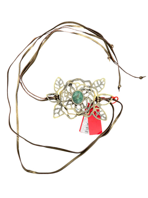 Valentino Gold Flower Scarab Belt