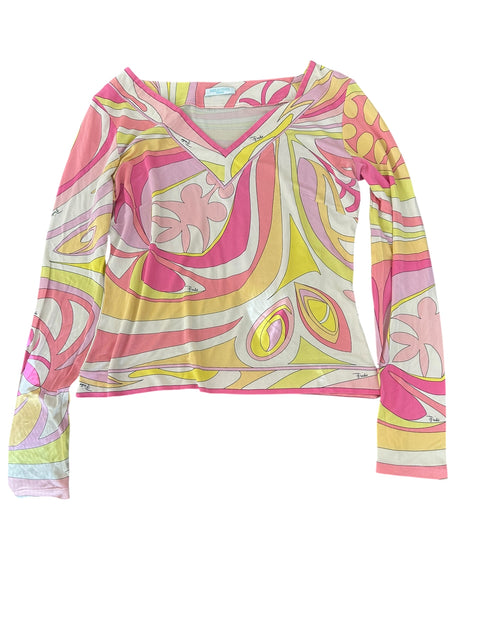 Emilio Pucci Pink/Yellow Top