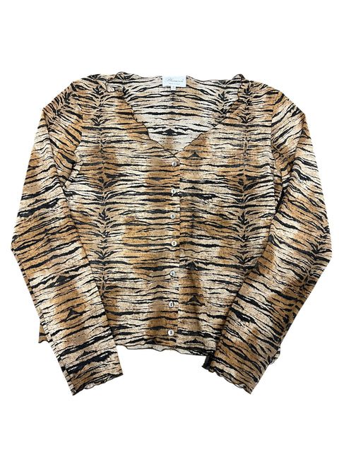 Blumarine Tiger Mesh Long Sleeve