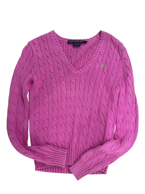Ralph Lauren Sport Pink V Neck Pullover