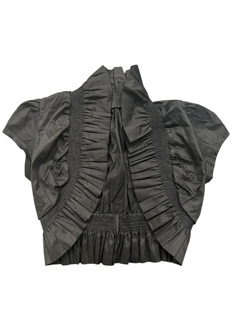 Vintage Black Ruched Bolero