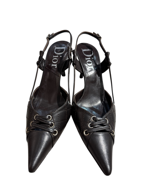 Dior Chocolat Lace Heels