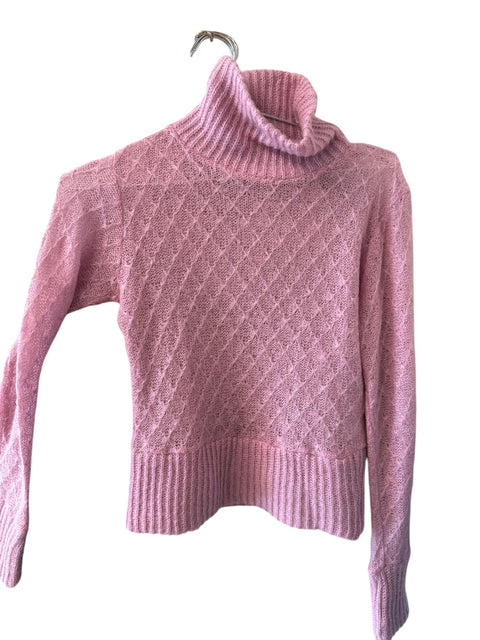 Pink mohair turtleneck