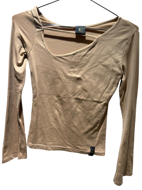 Just Cavalli With Open Chest Nude Long Sleeve Shirt