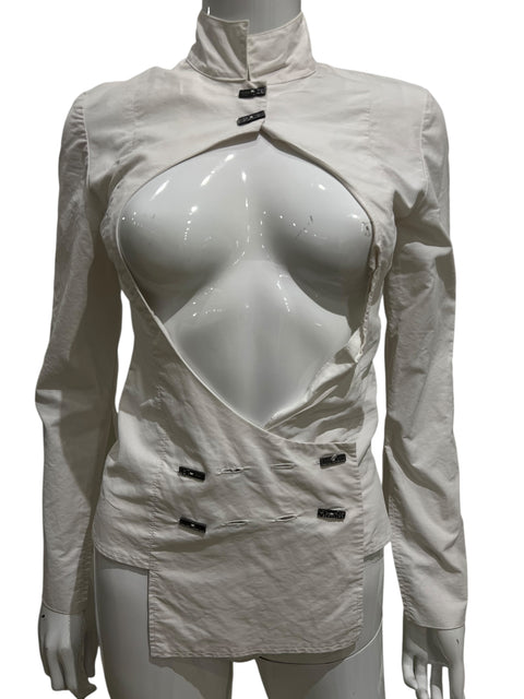 Biche de Bere White Shirt Wrap Drop Botton
