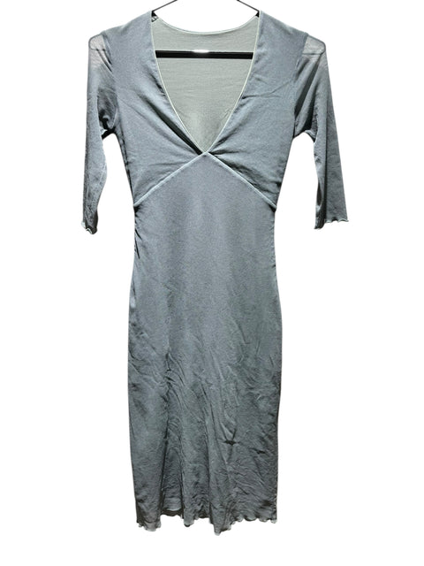 Vintage Green Mesh Long Dress