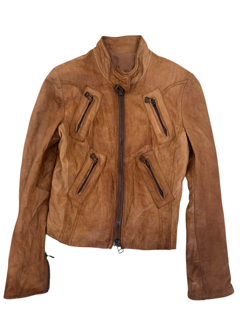 Vintage Camel Leather Jacket