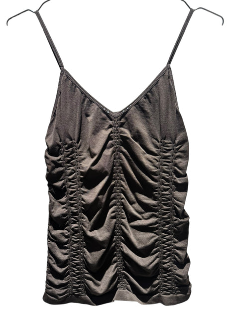 Motivi Brown Draped with Rhinestone Details Top