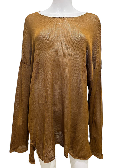 JPG Brown Knit Oversize Pullover