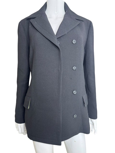 Dolce & Gabbana Black Virgin Wool Caban