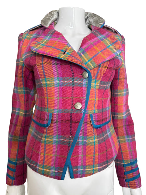 Ness Pink Blue Tartan Jacket