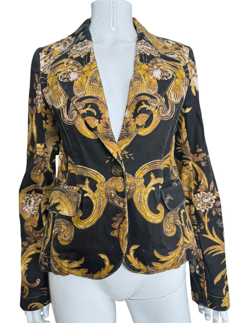 Just Cavalli Black Gold Blazer