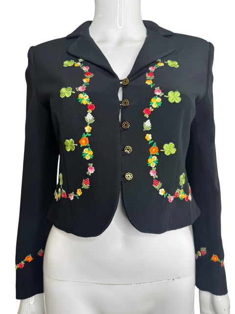 Moschino Black Floral Lucky Jacket