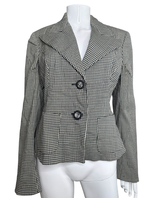 Dolce & Gabbana Black White Houndstooth Blazer