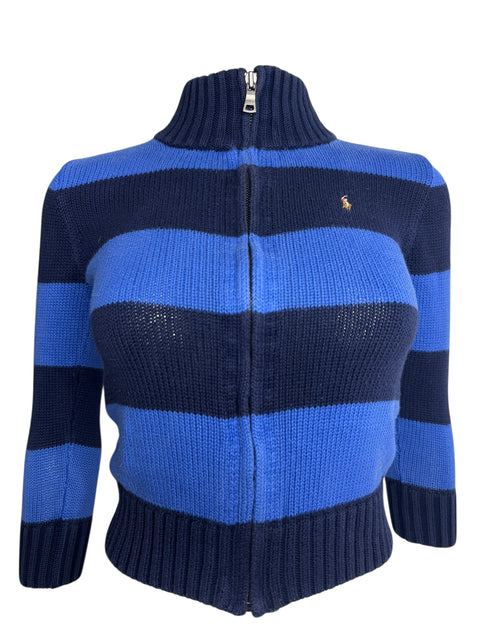 Ralph Lauren Navy Blue Stripe cardigan