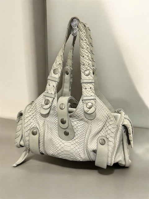 White Snake Chloe Bag