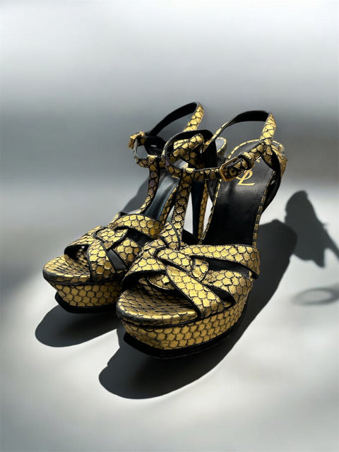 Tribute Gold Snake YvesSaintLaurent Shoes