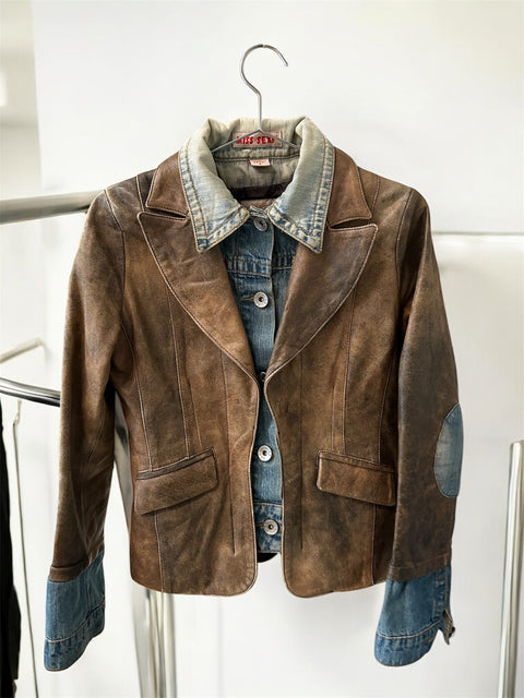 Leather Jean Jacket