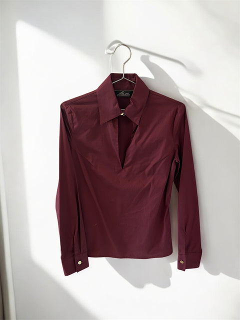 Cesare Paciotti Chemise Bordeau