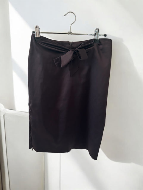Satin Dark Brown Skirt COMPAGNIA ITALIANA