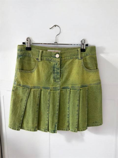 L'Altra Donna Green Acid Skirt