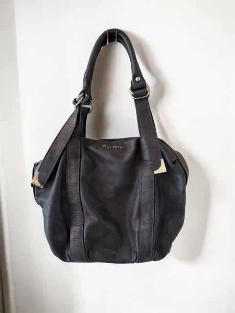 Miu Miu Leather Grey Bag