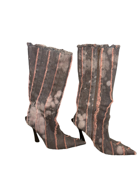 Acne Studios Distressed Denim Boots