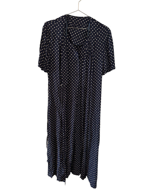 Vintage Dark Blue Dot Dress