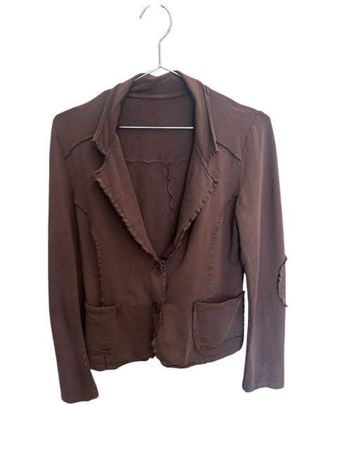 Brown Ruffle Light Jacket