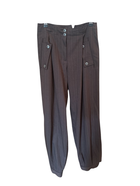 Gattinoni Striped Brown Pant