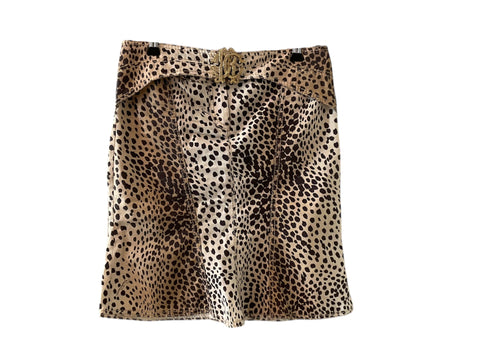 Roberto Cavalli Gold Belt Buckle Skirt
