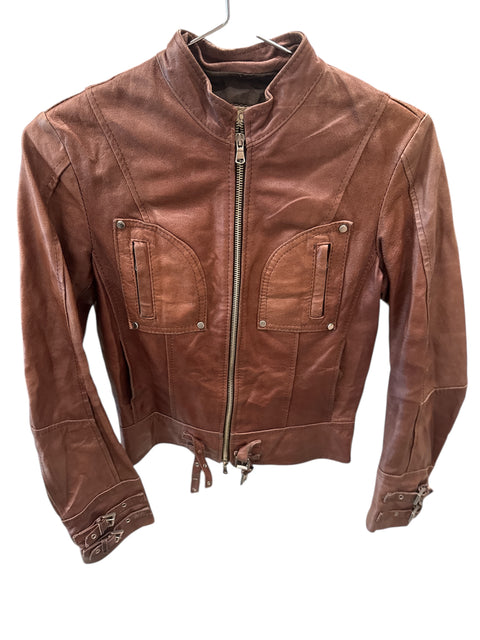 Brown Tailored Leather Jacket