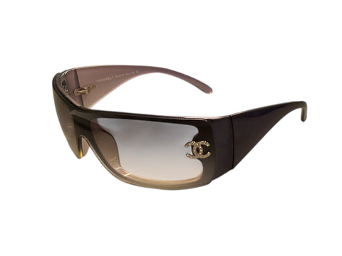 Chanel Purple Thick Sides Sunglasses