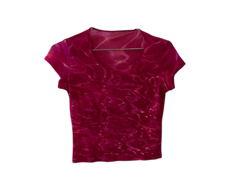Cavalli Vintage Pink Mesh Top
