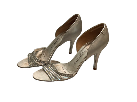 Pedro Garcia Silver Strass Heels